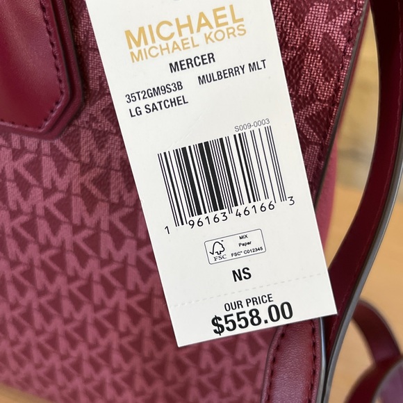Michael Kors Mercer Signature Satchel handbag/Wallet option NWT - Picture 7 of 15